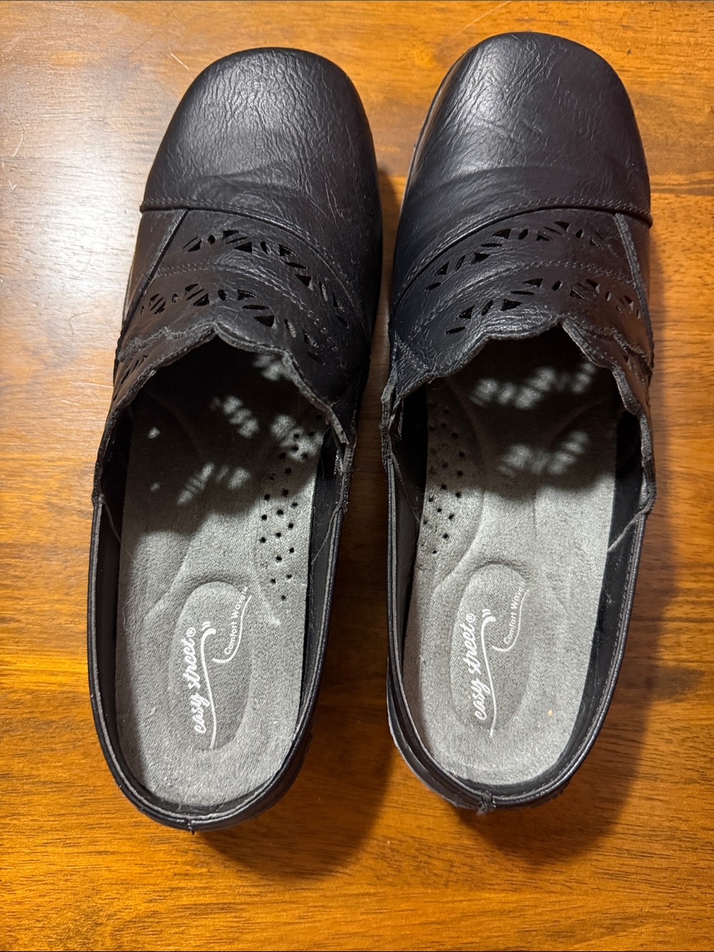easy street Black Slip-On Comfort Shoes